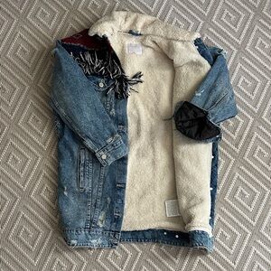 Women’s Denim Jacket with Faux Fur Lining